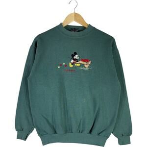 Vintage Disney Mickey Mouse Florida Embroidered Crewneck Medium